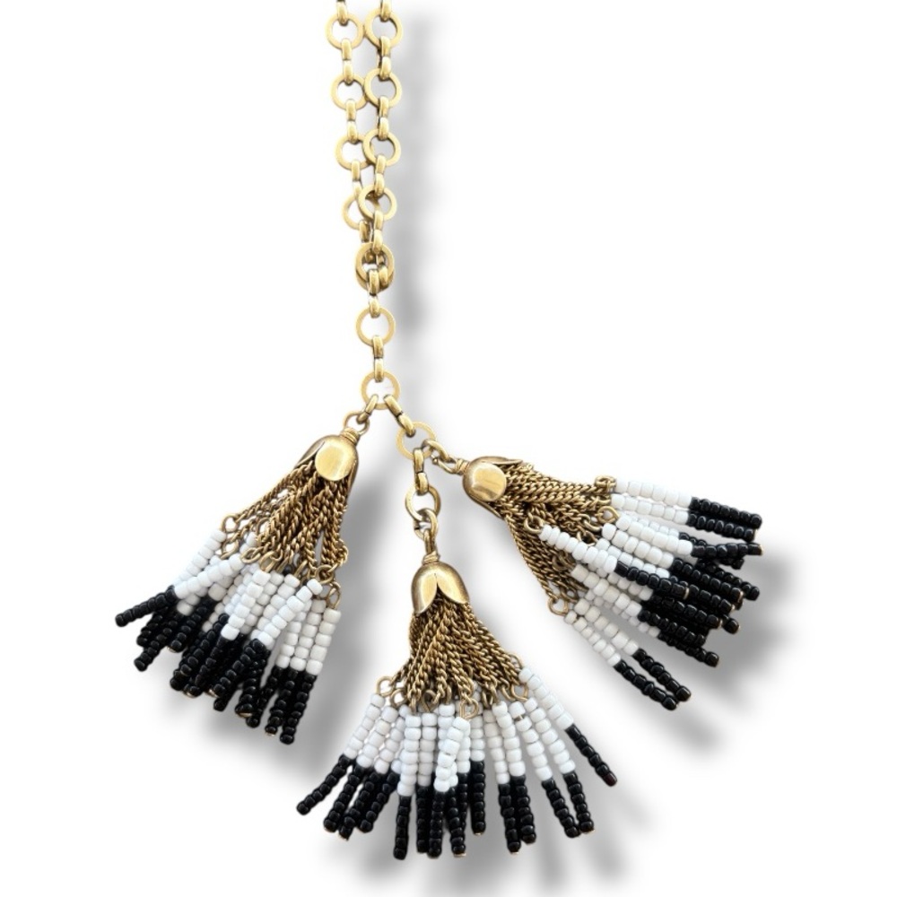 J. Crew Beaded Tassel Necklace - Picture 3 of 5